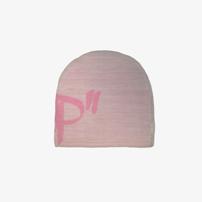 2IN1 BEANIE PINK/CREAM